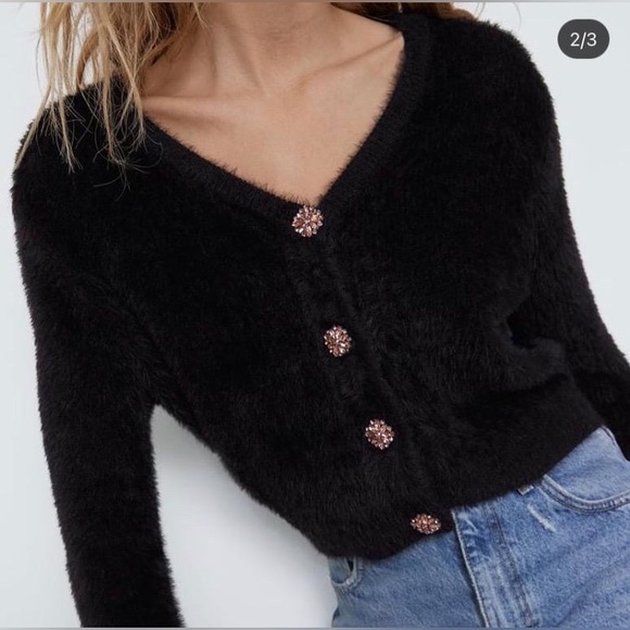 Zara Fuzzy Cardigan - Picture 2 of 6